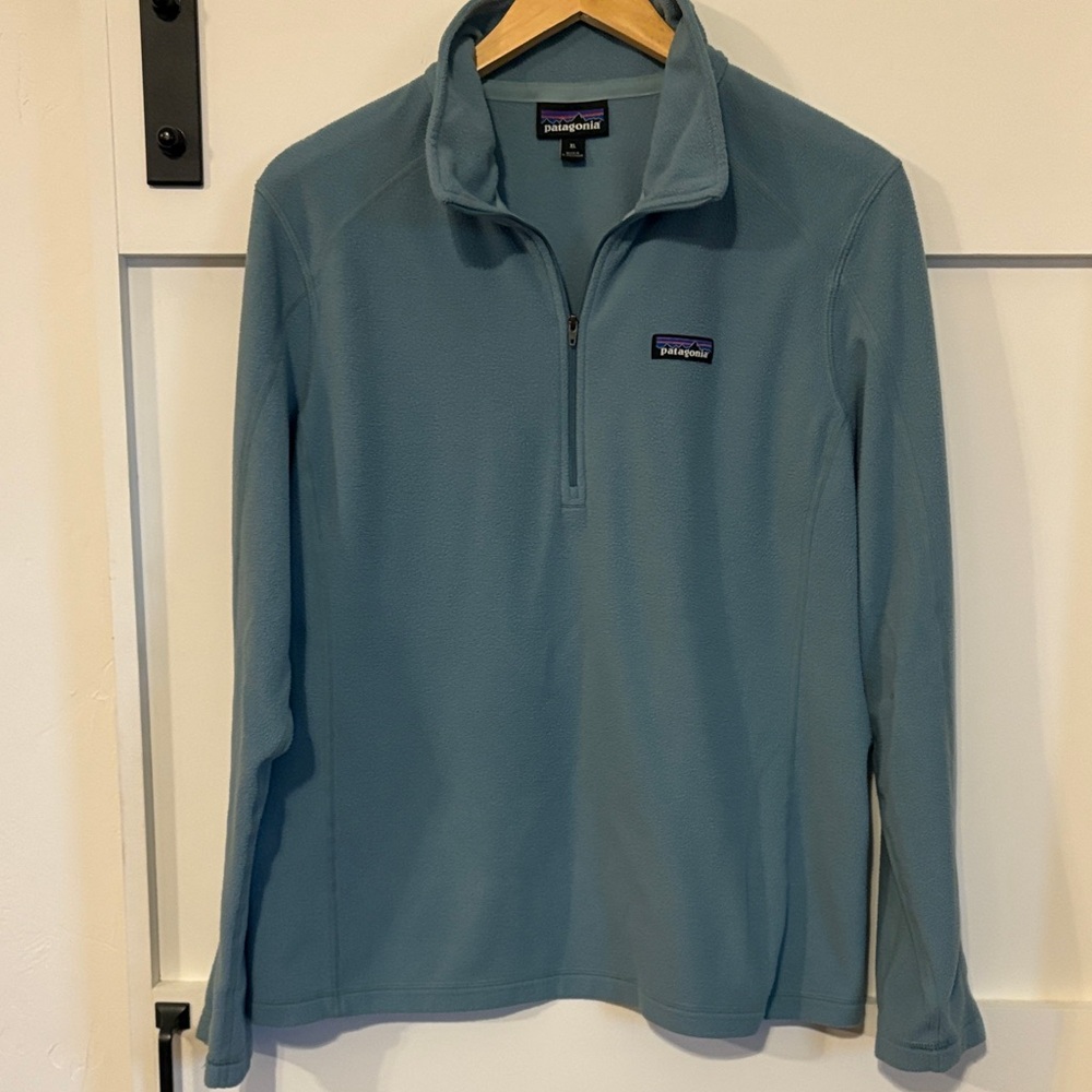 Patagonia Womens Teal 1/4 Quarter Zip Fleece Pullover